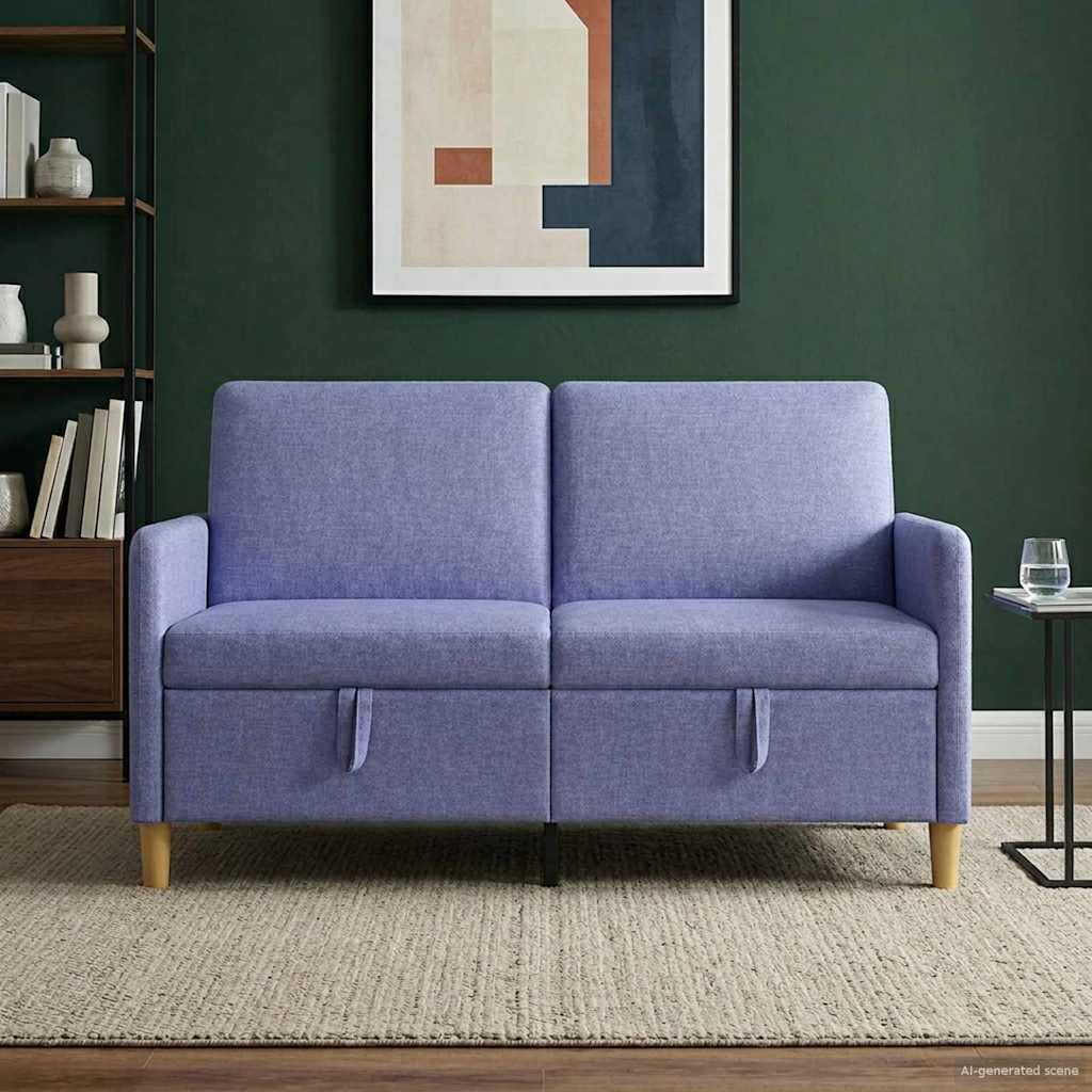 Sofa s pohranom Traper plava 152 x 78 x 87 cm Poliester