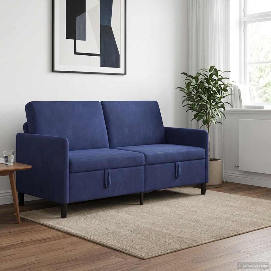 Sofa s pohranom Policijska plava 172 x 78 x 87 cm Poliester
