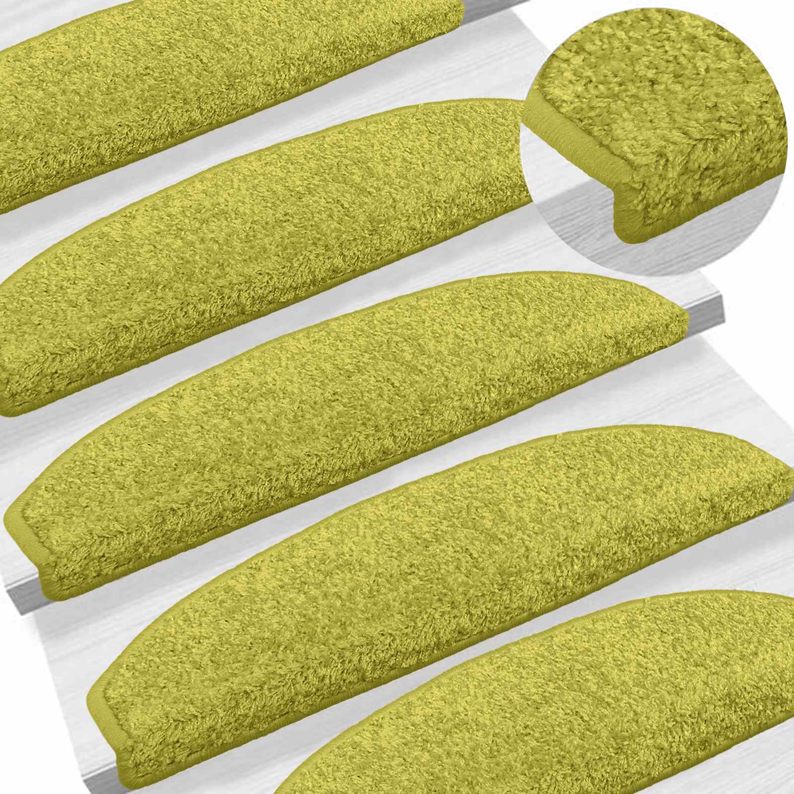 Samoljepljivi stepenasti ulošci Polukružni 15 pcs Zelena