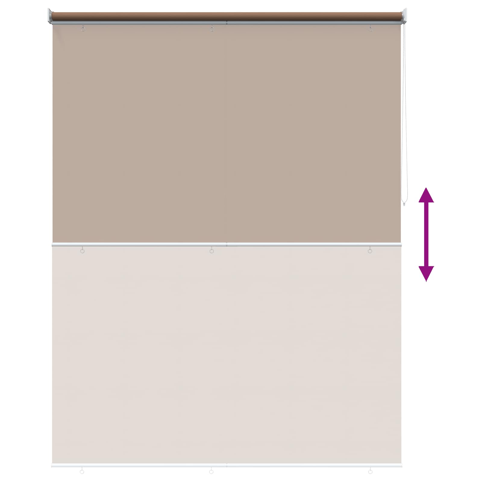 Roleta zaštita od UV zračenja Sivosmeđa 200 x 140 cm Poliester
