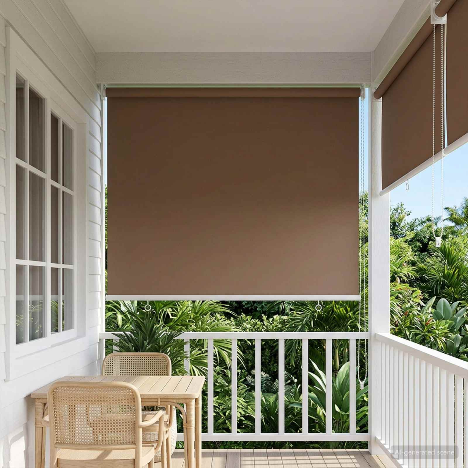 Roleta zaštita od UV zračenja Sivosmeđa 80 x 230 cm Poliester