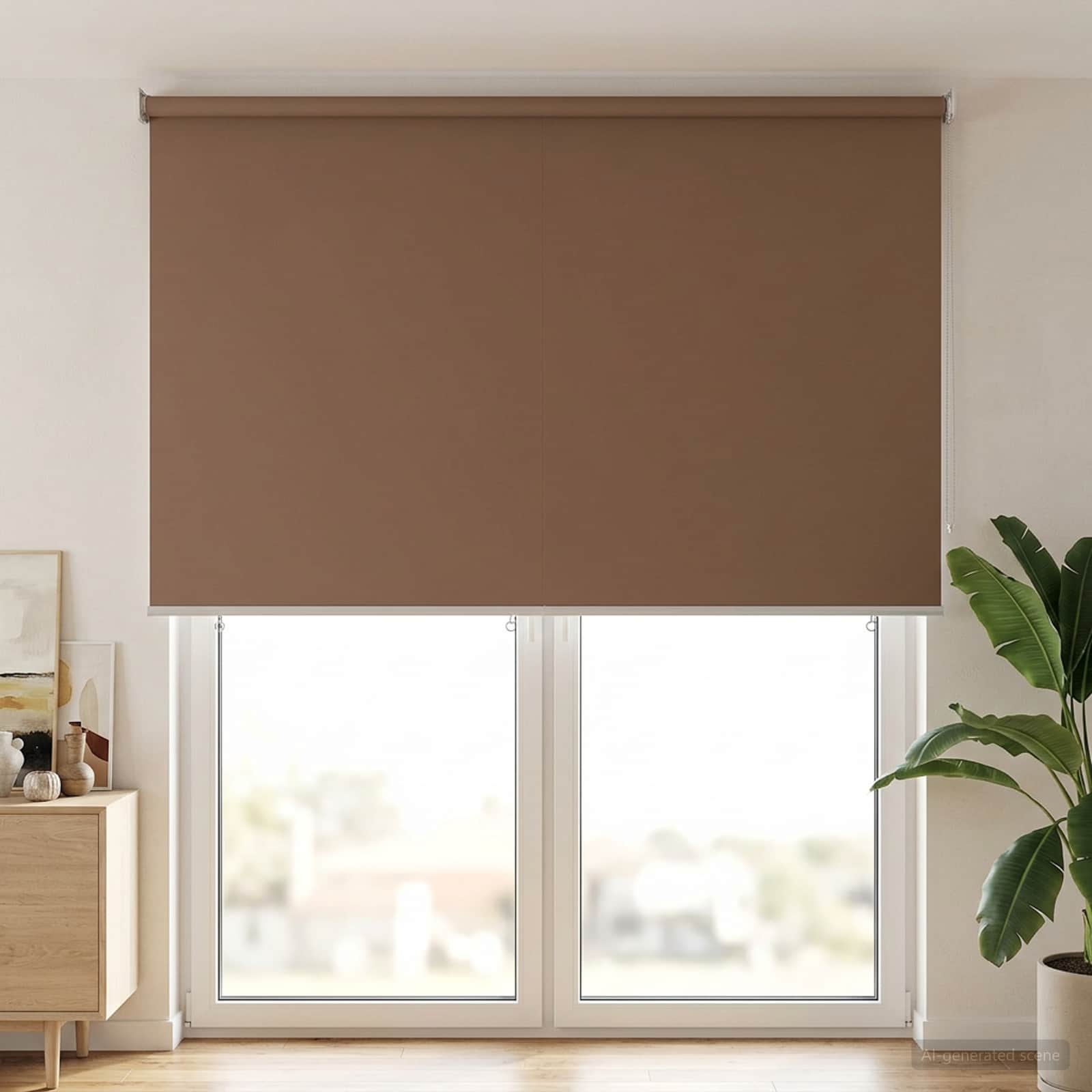 Roleta zaštita od UV zračenja Sivosmeđa 160 x 230 cm Poliester