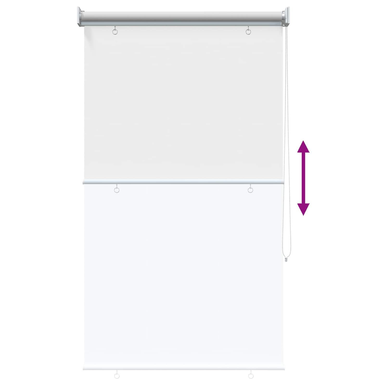 Roleta zaštita od UV zračenja Bijela 80 x 230 cm Poliester