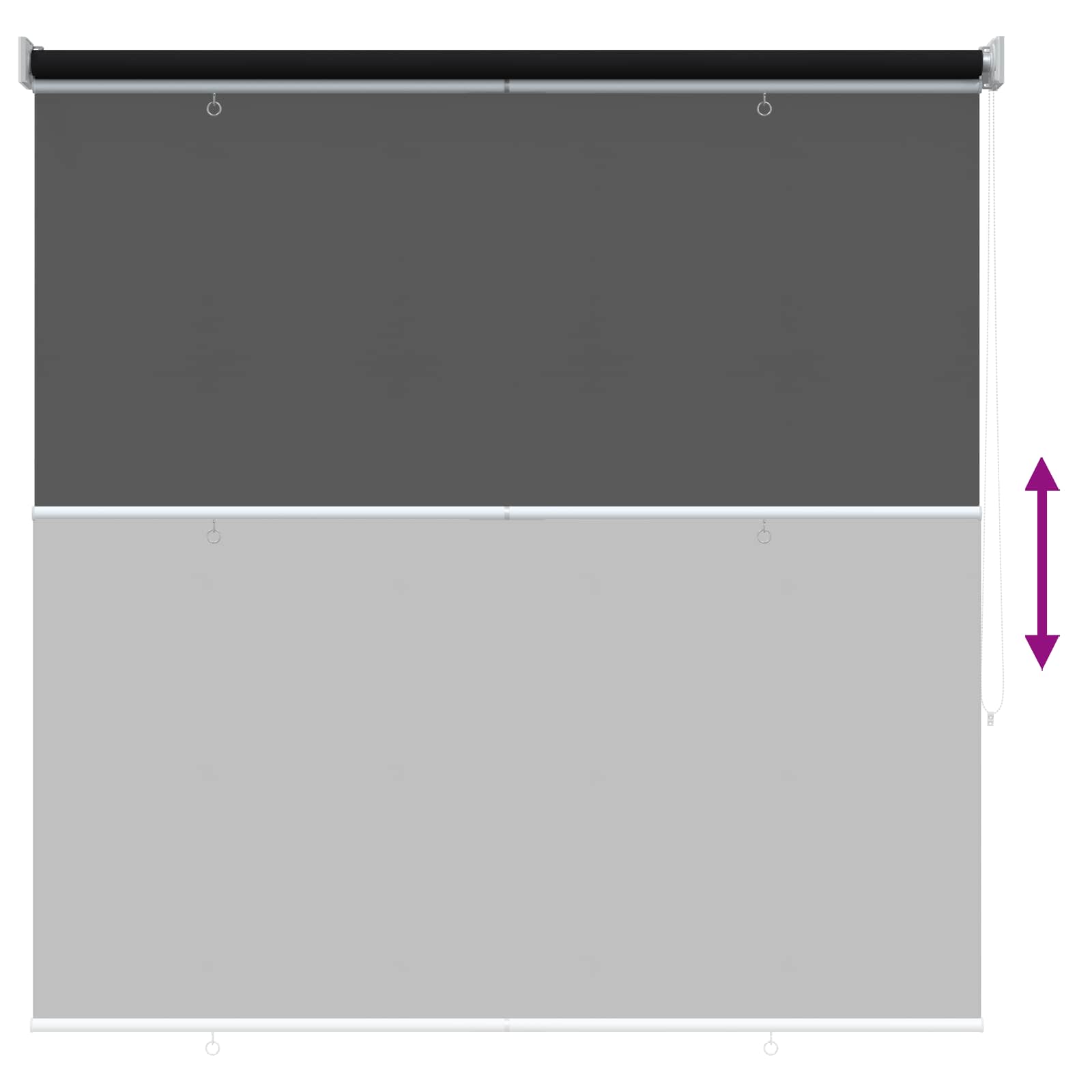 Roleta zaštita od UV zračenja Crna 120 x 230 cm Poliester