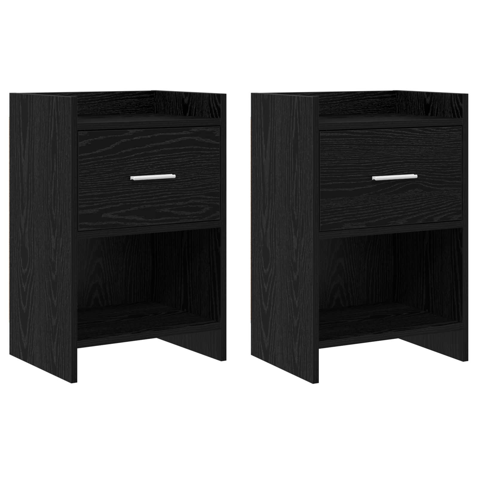 Noćni ormarići 2 pcs Crni hrast 40 x 30 x 60 cm