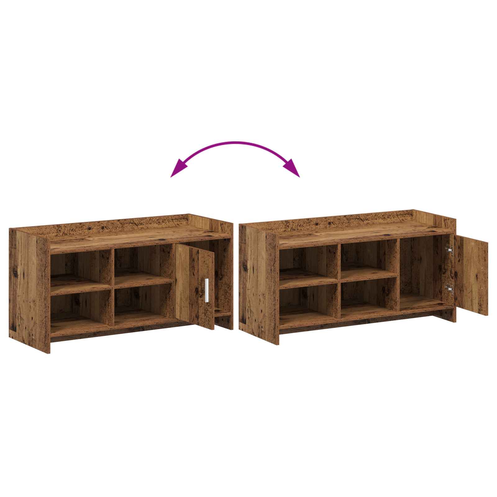 Ormar za cipele Staro drvo 100 x 39,5 x 51 cm Konstruirano drvo