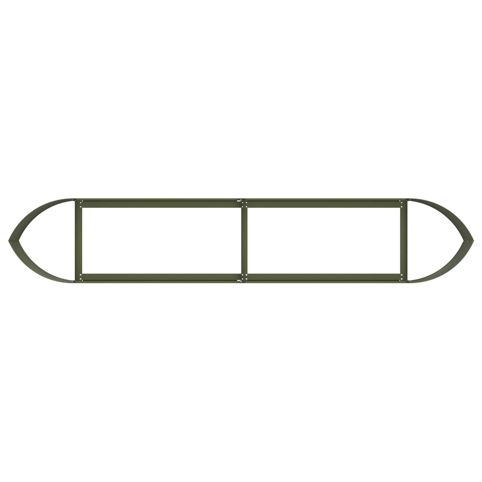 Povišeni vrtni krevet Maslinastozelena 220 x 40 x 40 cm Čelik