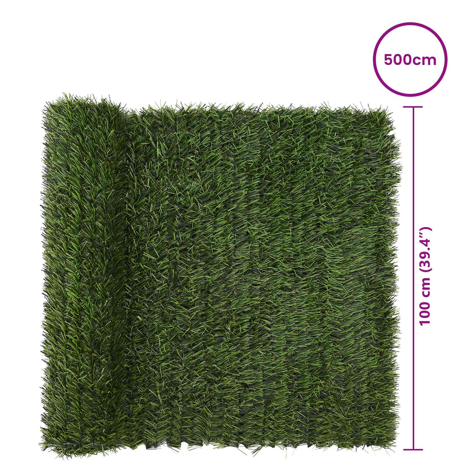 Umjetna ograda Svijetlo zelena 1 x 5 m PVC i čelik