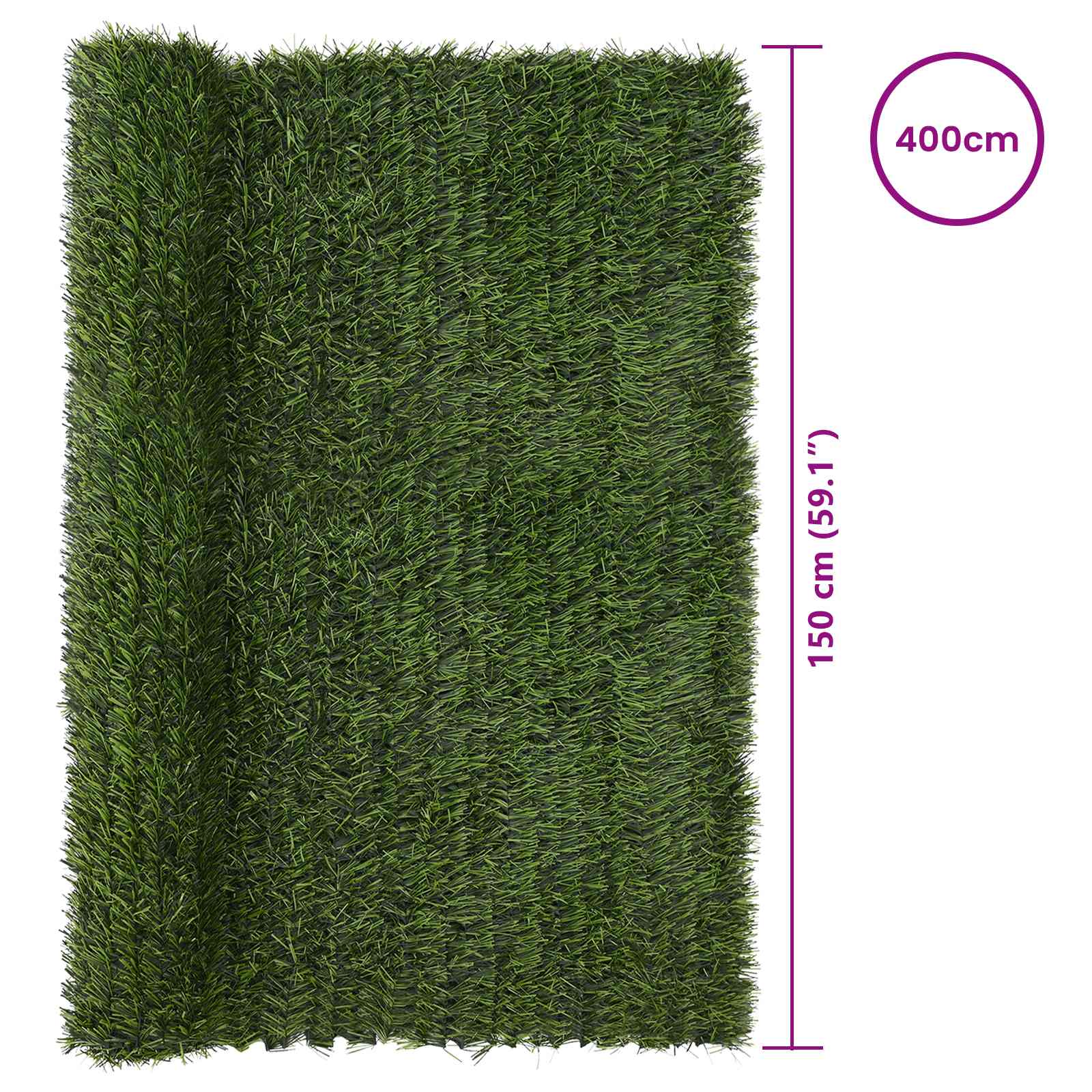 Umjetna ograda Svijetlo zelena 1,5 x 4 m PVC i čelik