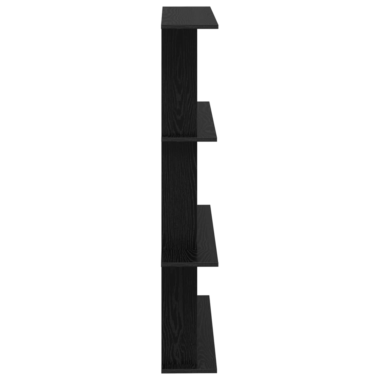 Polica zidna Crna 100 x 20 x 126 cm Konstruirano drvo