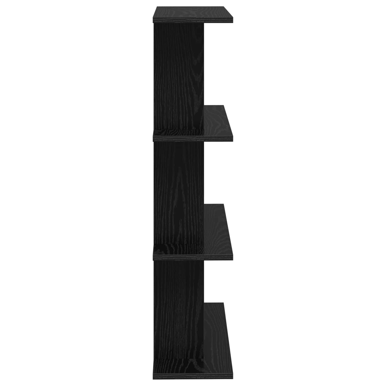 Polica na zidu Zidna montaža Crna 56 x 20 x 90 cm