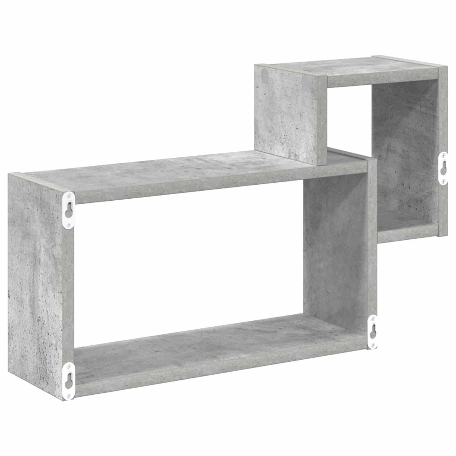 Polica na zidu Zidna montaža Siva 55 x 15 x 35 cm