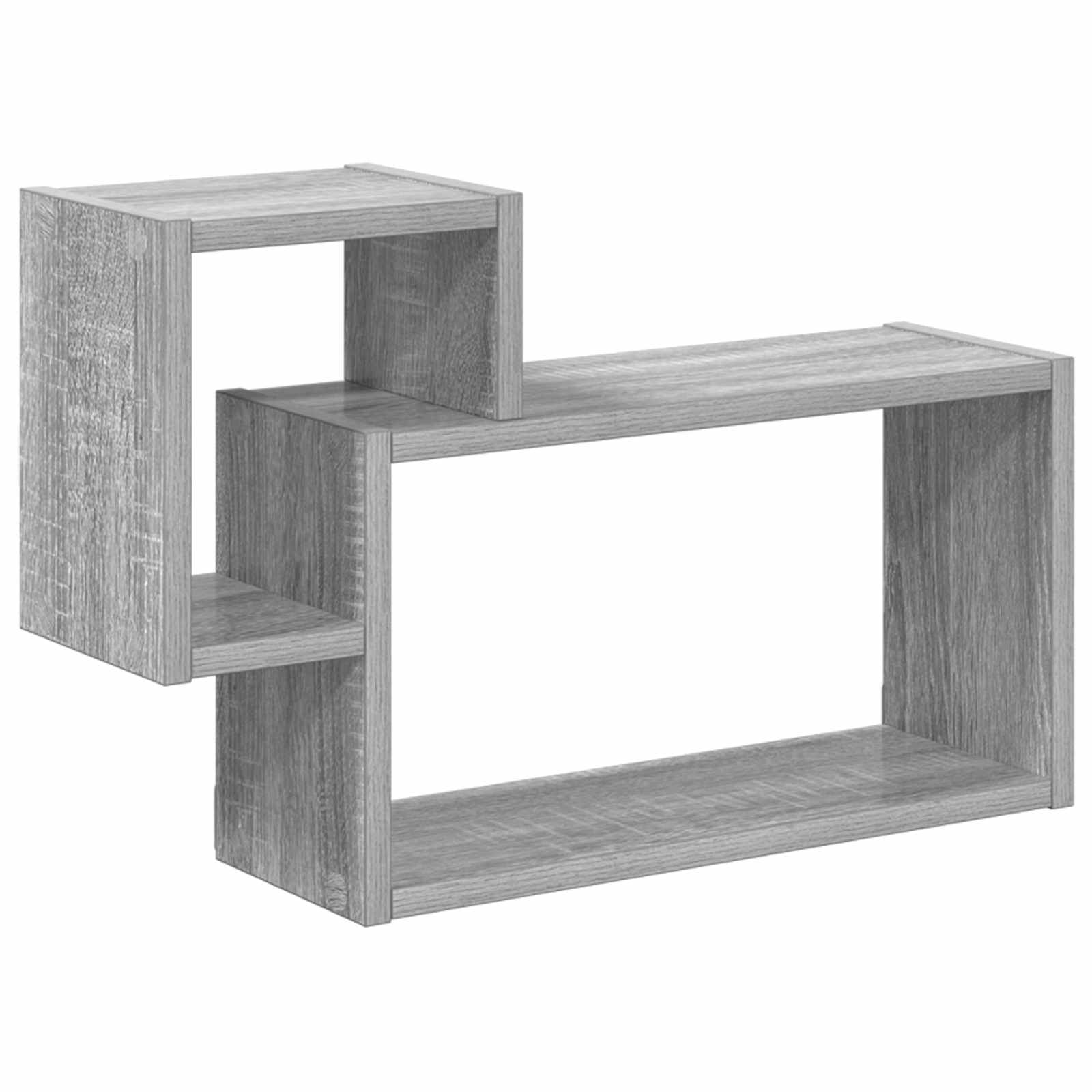 Polica na zidu Zidna montaža Siva 55 x 15 x 35 cm