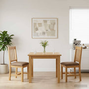 Stolac za blagovanje VENLO 2 pcs Čvrsto Hrastovo Drvo
