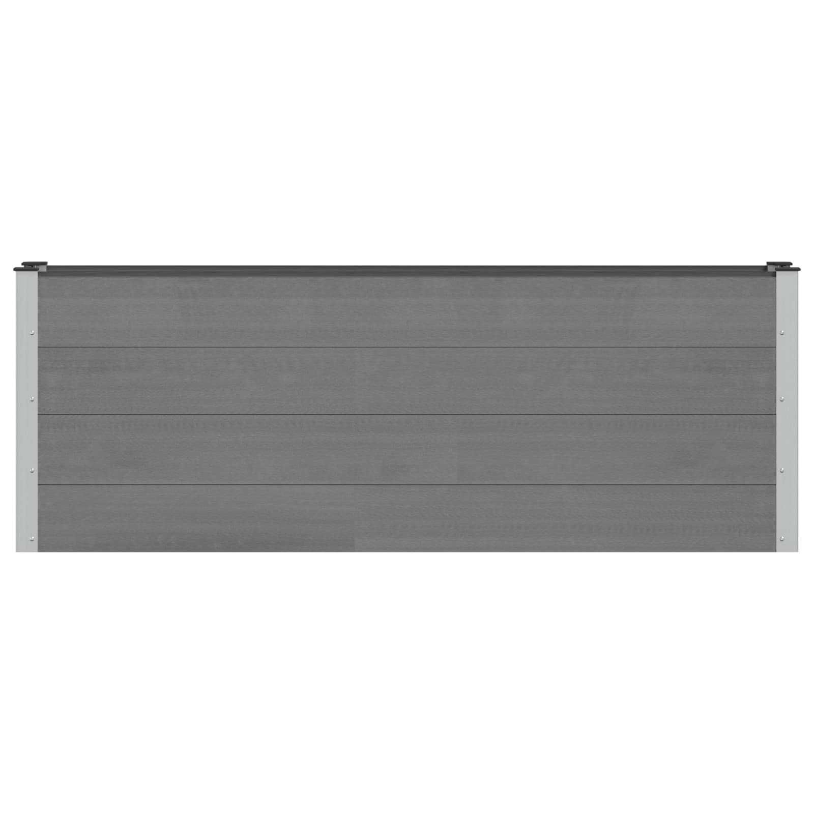 Povišena vrtna gredica Crna 200 x 30 x 72 cm WPC i aluminij