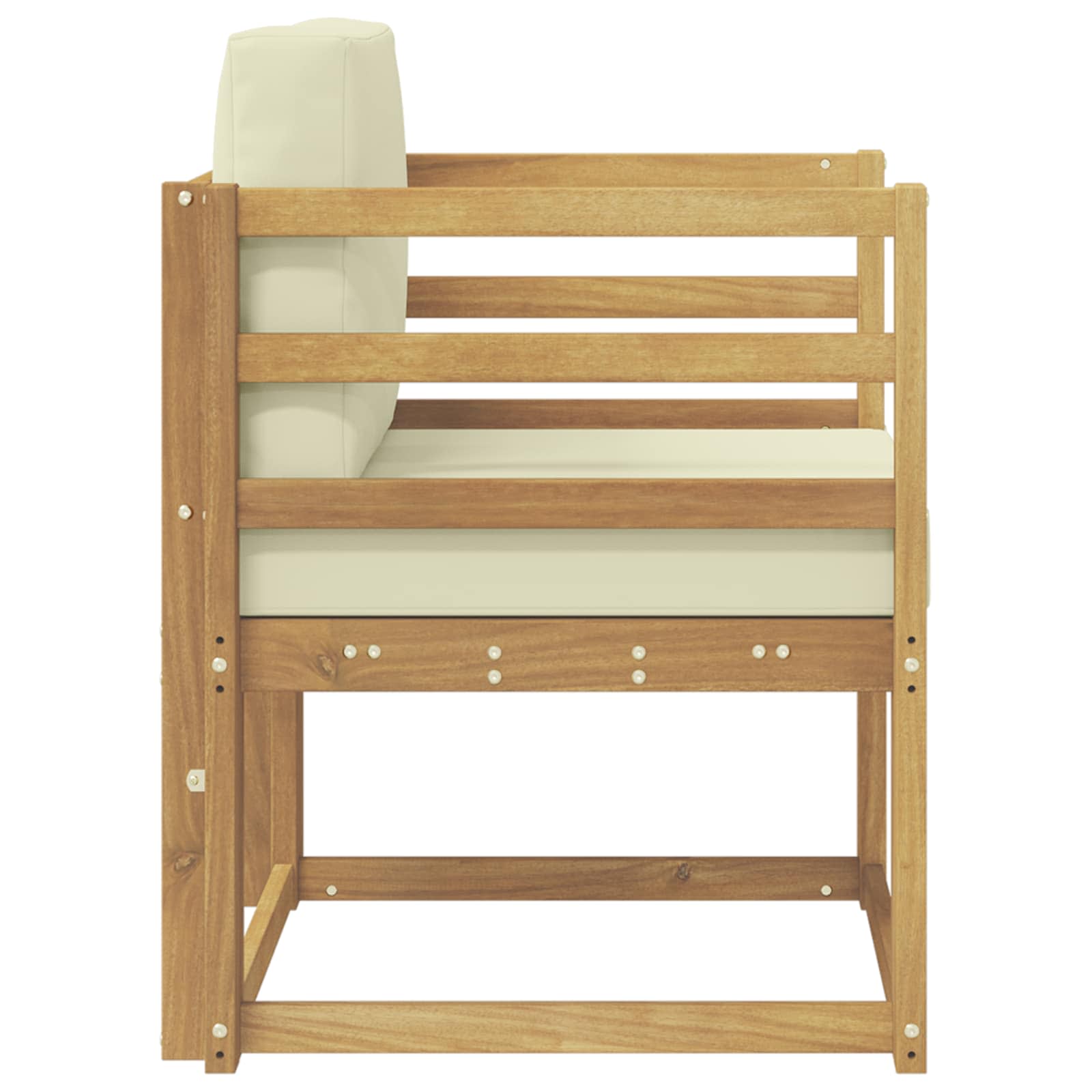 2 Komad Set vanjskih sofa Poliester Bijela i Krem