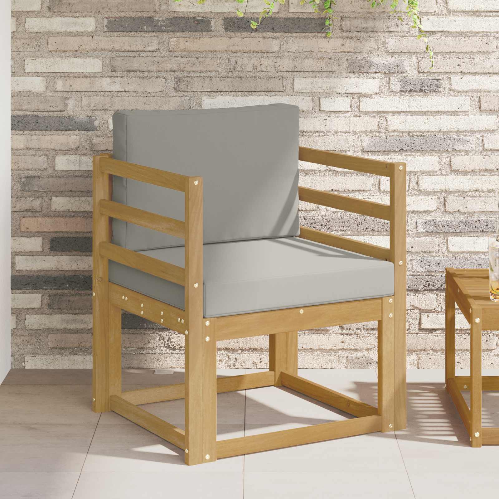 2 Komad Set vanjskih sofa Poliester Bijela i svijetlosiva