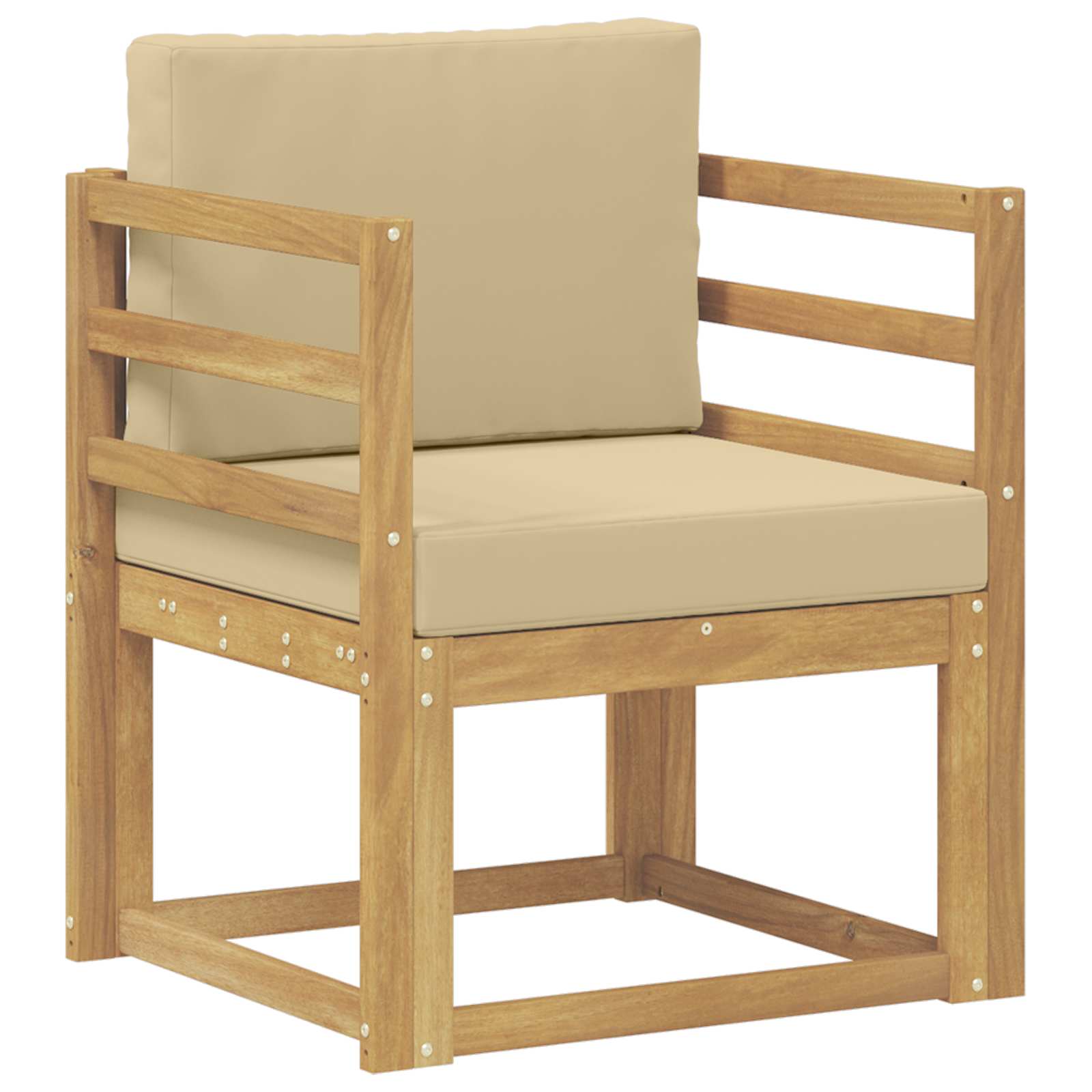2 Komad Set vanjskih sofa Poliester Bijela i Bež