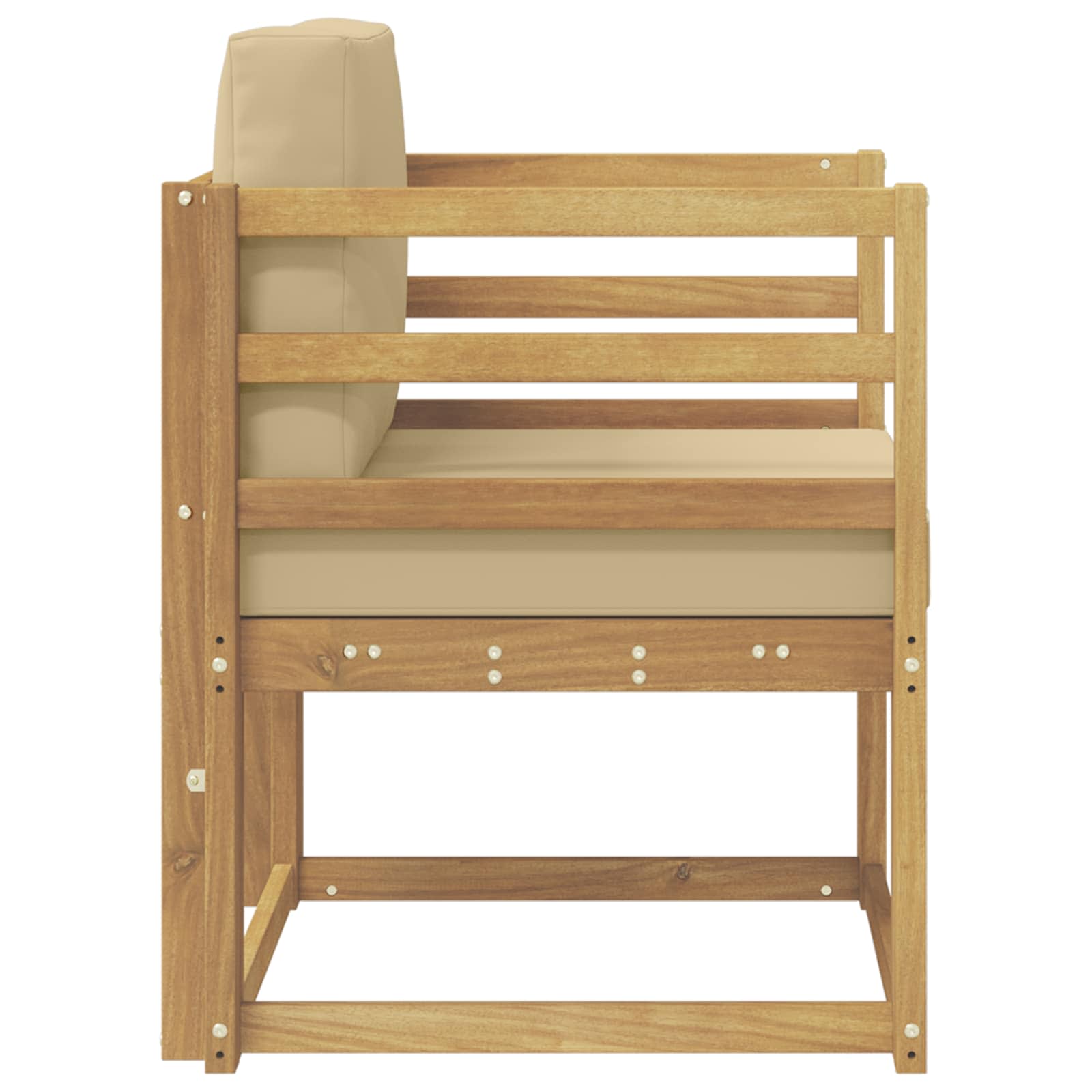 2 Komad Set vanjskih sofa Poliester Bijela i Bež