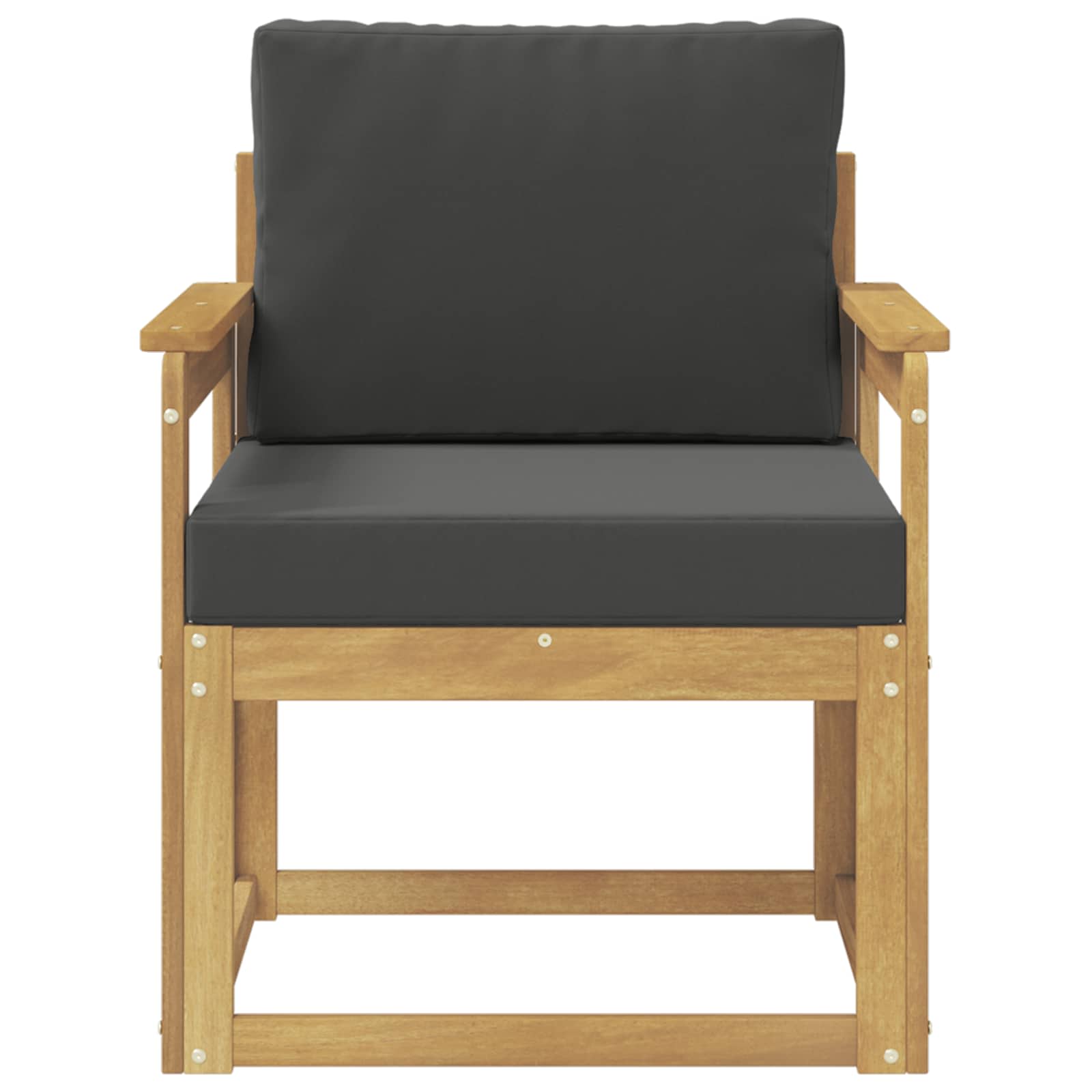 2 Komad Set vanjskih sofa Poliester Bijela i Antracit
