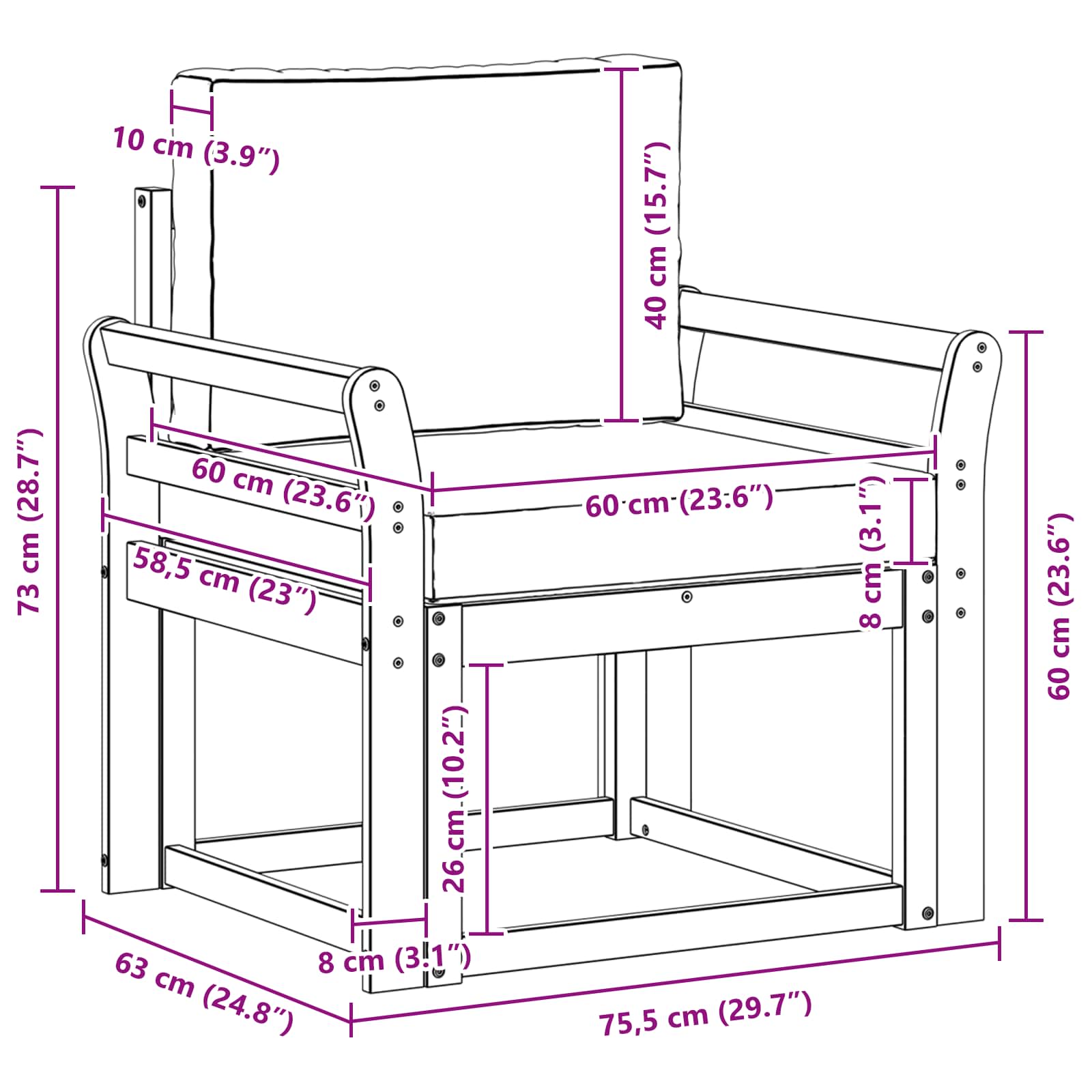 2 Komad Set vanjskih sofa Poliester Bijela i Antracit