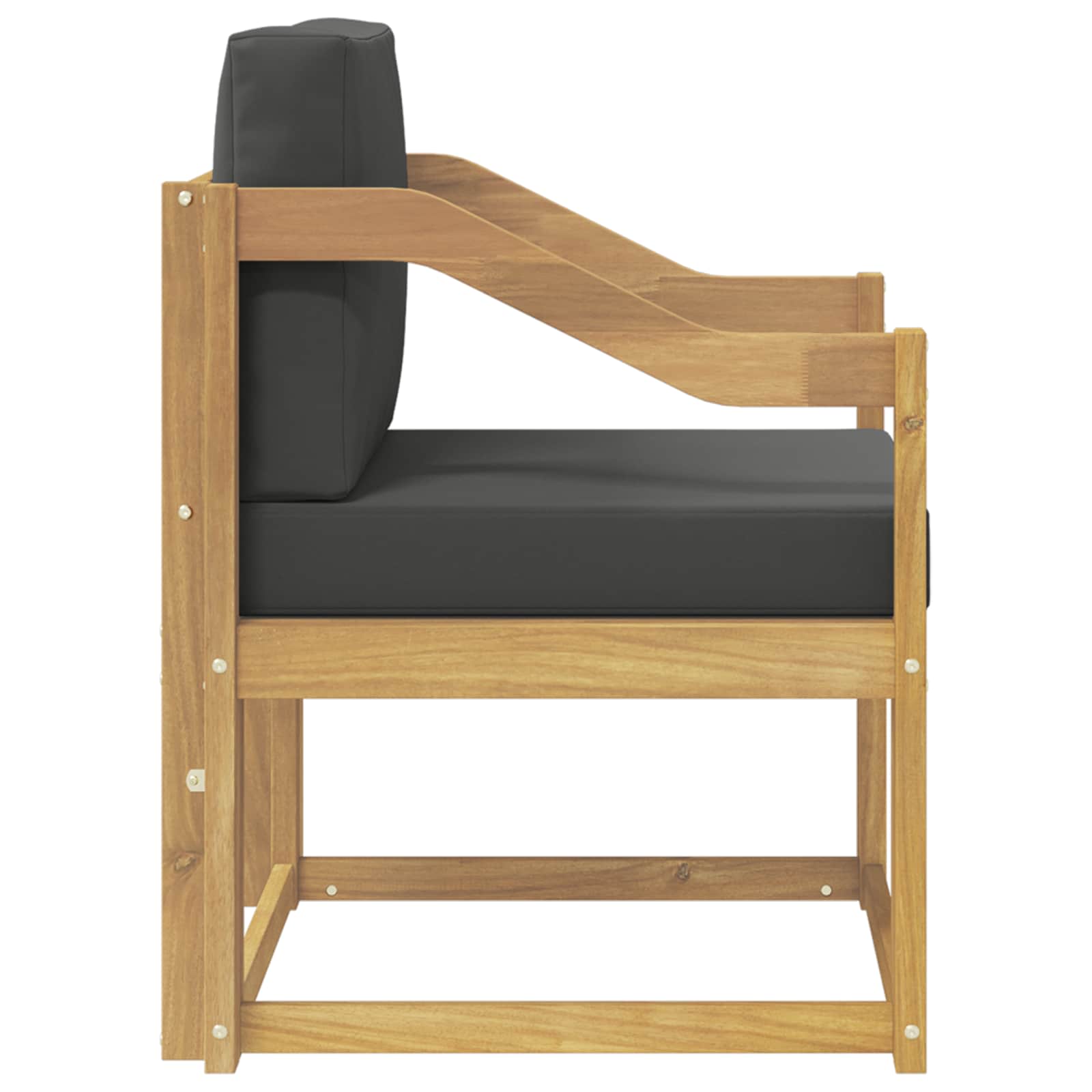 2 Komad Set vanjskih sofa Poliester Bijela i Antracit