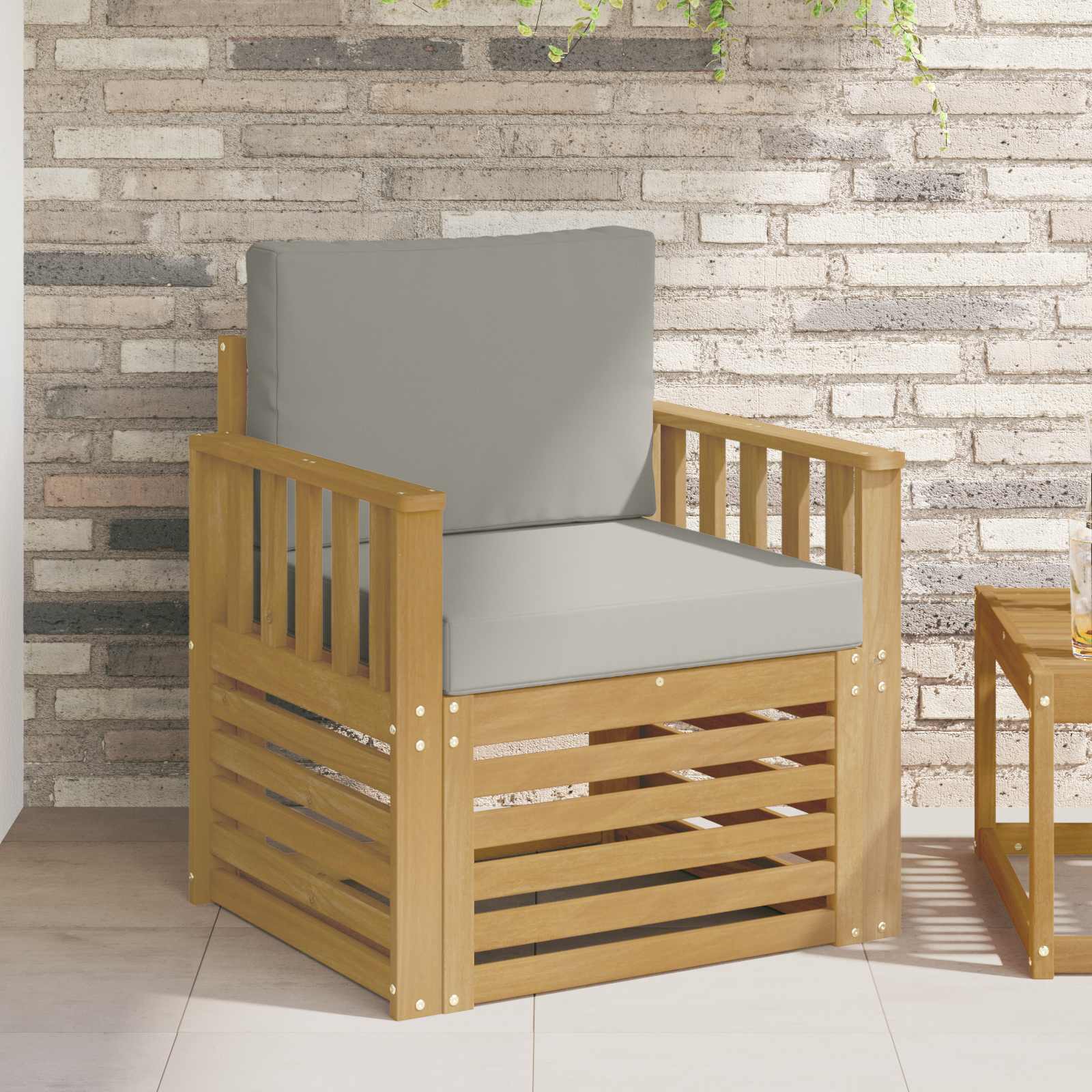 2 Komad Set vanjskih sofa Poliester Bijela i svijetlosiva