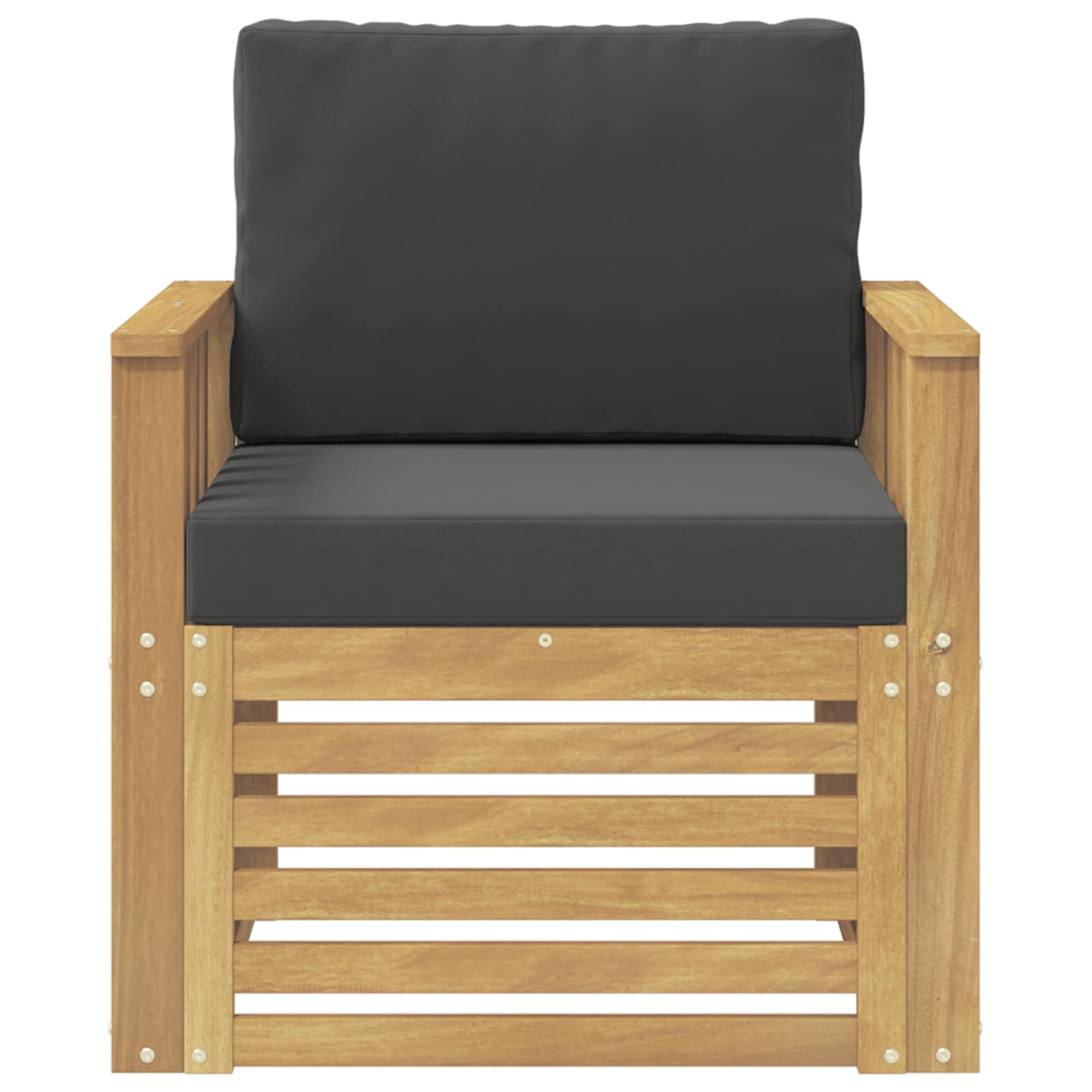 2 Komad Set vanjskih sofa Poliester Bijela i Antracit