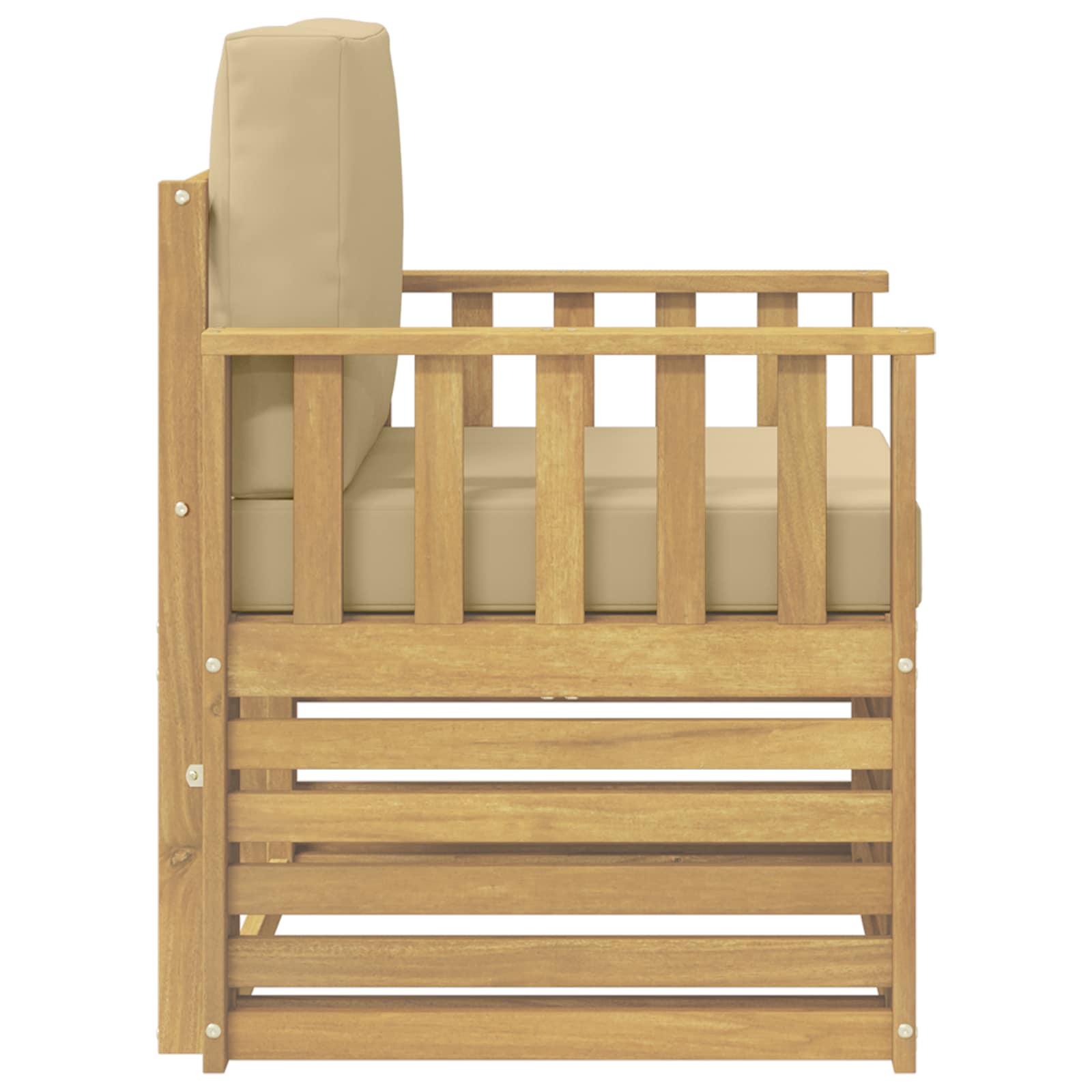 2 Komad Set vanjskih sofa Poliester Bijela i Bež