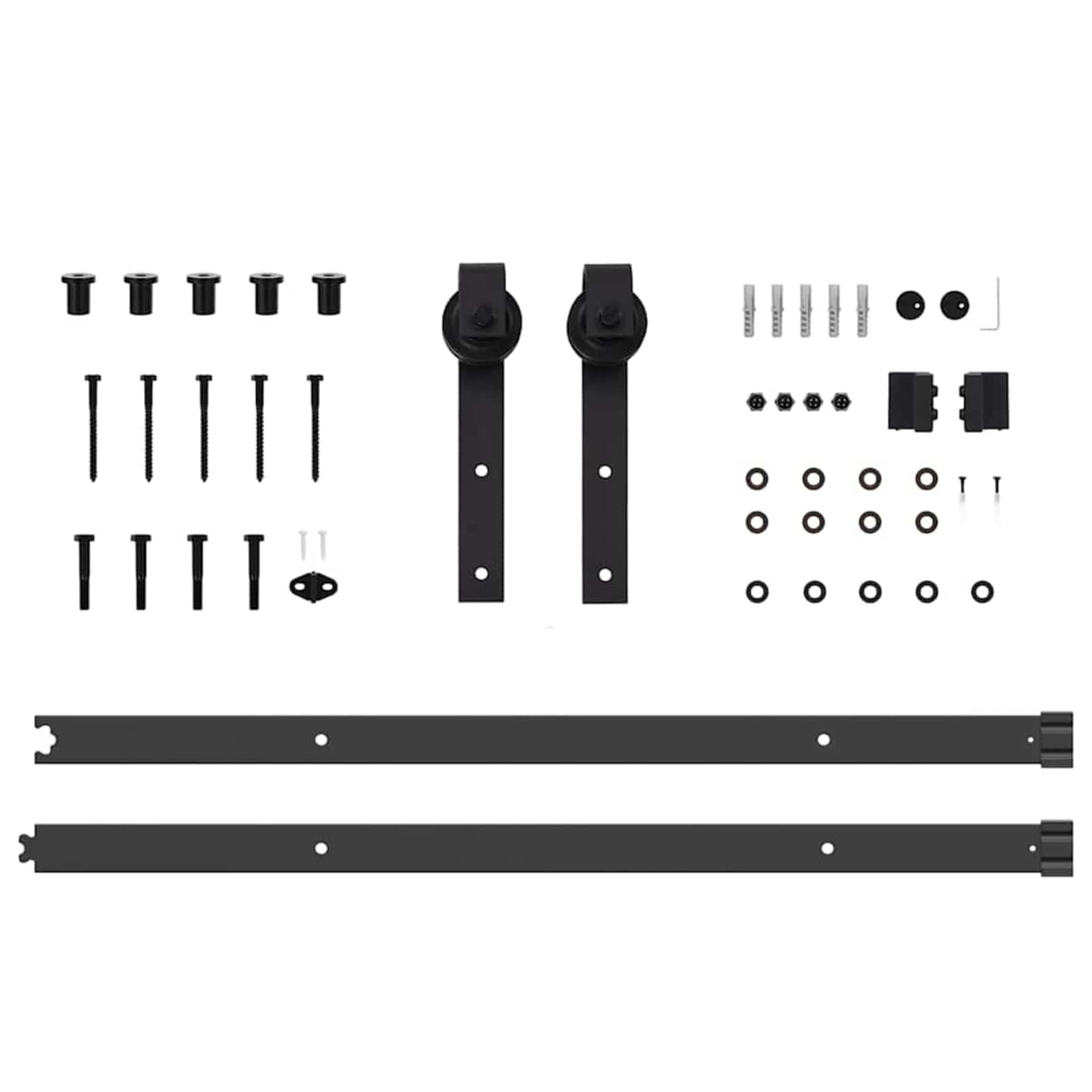 Klizna vrata Prirodna i crna 83 x 232 cm Masivna borovina
