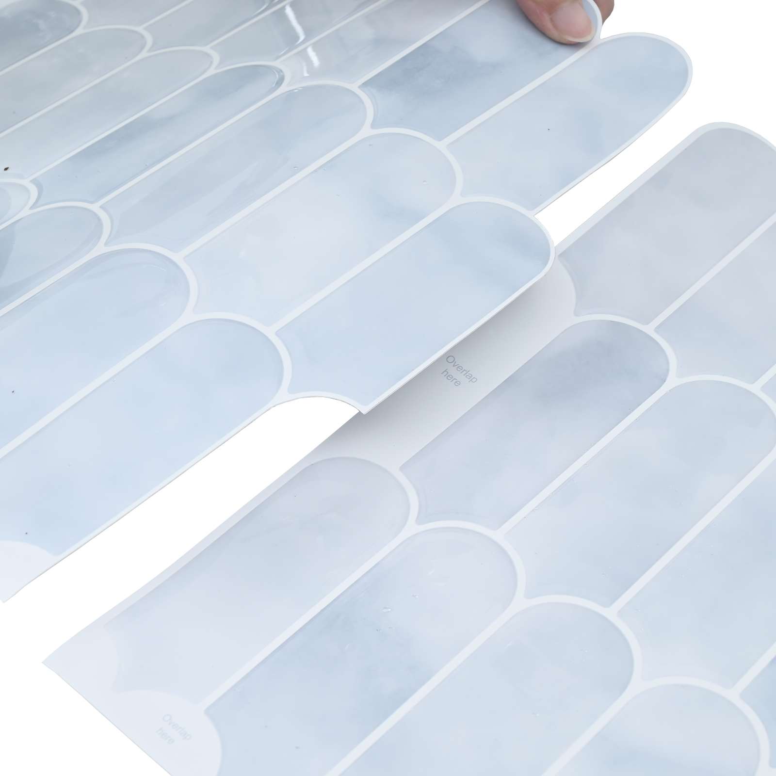 Pernata pločica 50 pcs Svjetloplava 30 x 30 cm Poliuretan i PET