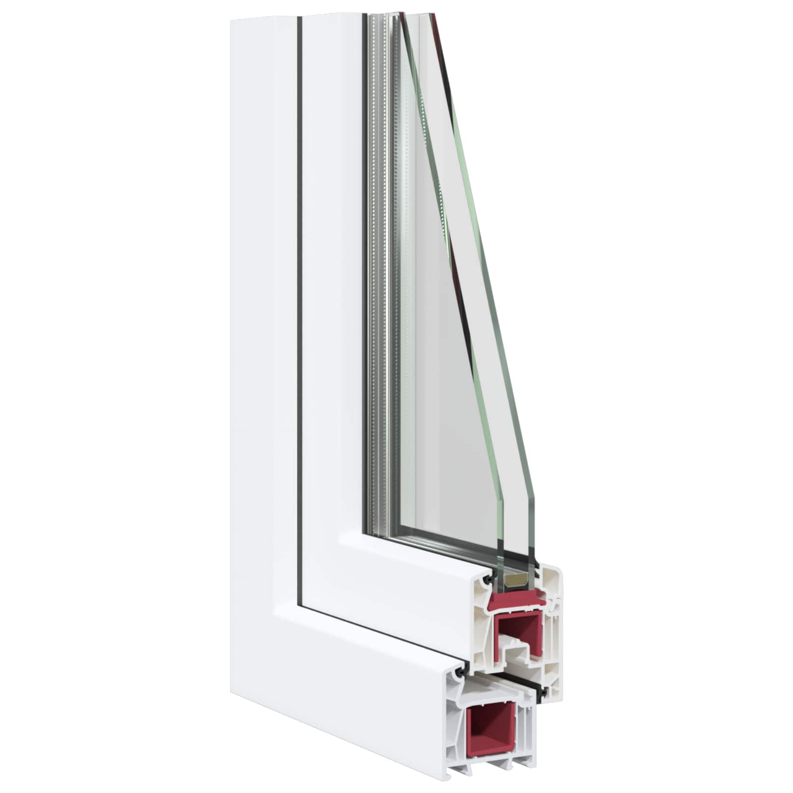 Prozor za podrum RISOR 90 x 70 cm PVC i staklo Bijela
