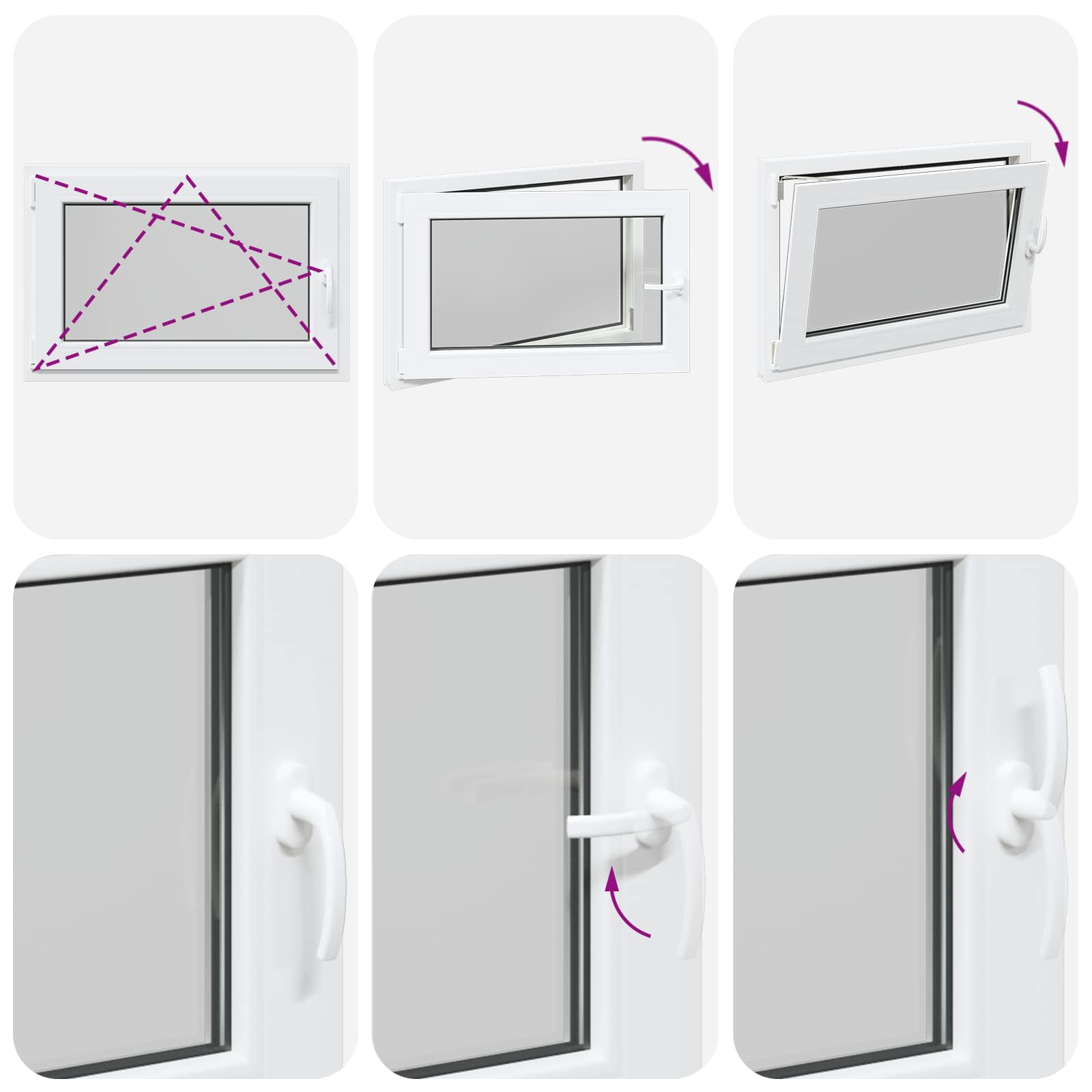 Prozor za podrum RISOR 90 x 70 cm PVC i staklo Bijela