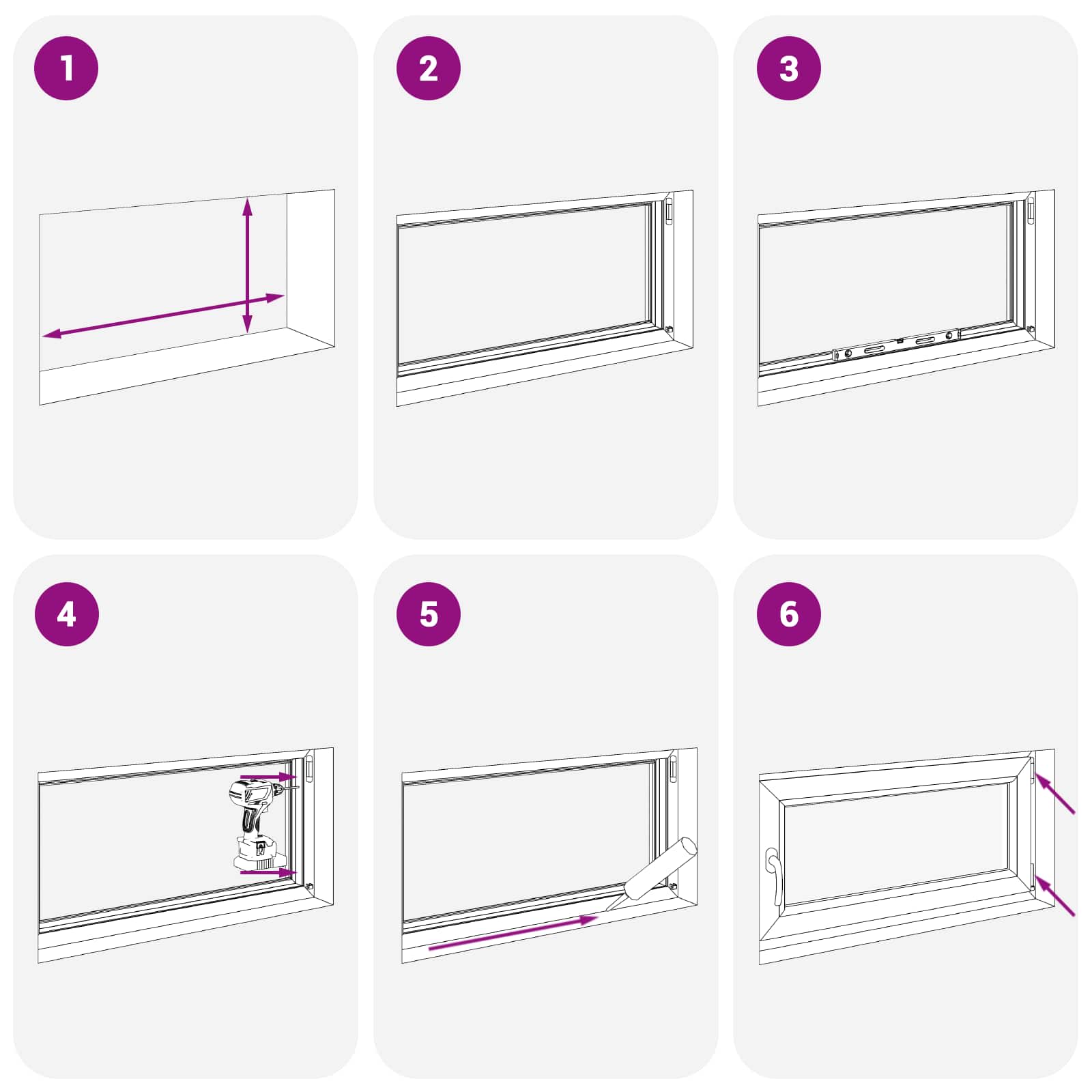 Prozor za podrum RISOR 90 x 70 cm PVC i staklo Bijela