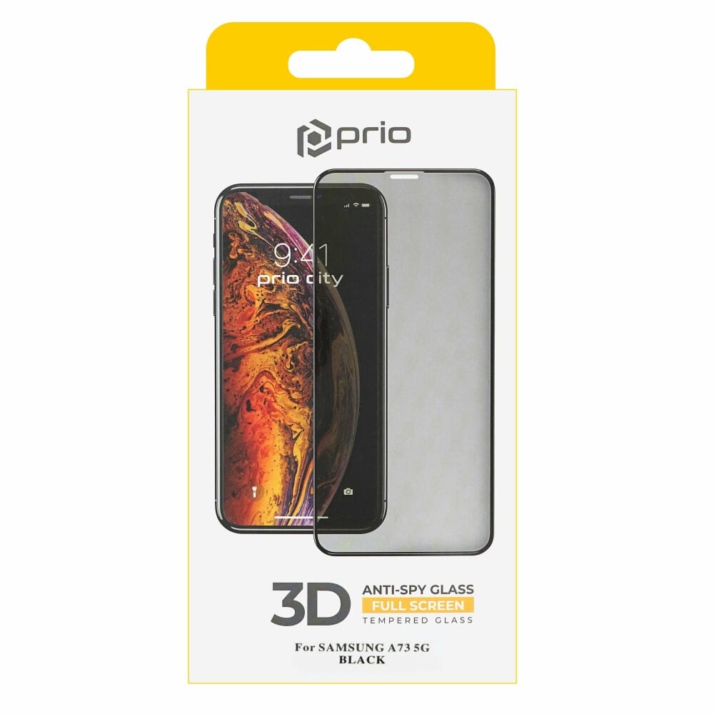 Prio 3D Anti-Spy kaljeno staklo za Samsung A73 5G crno
