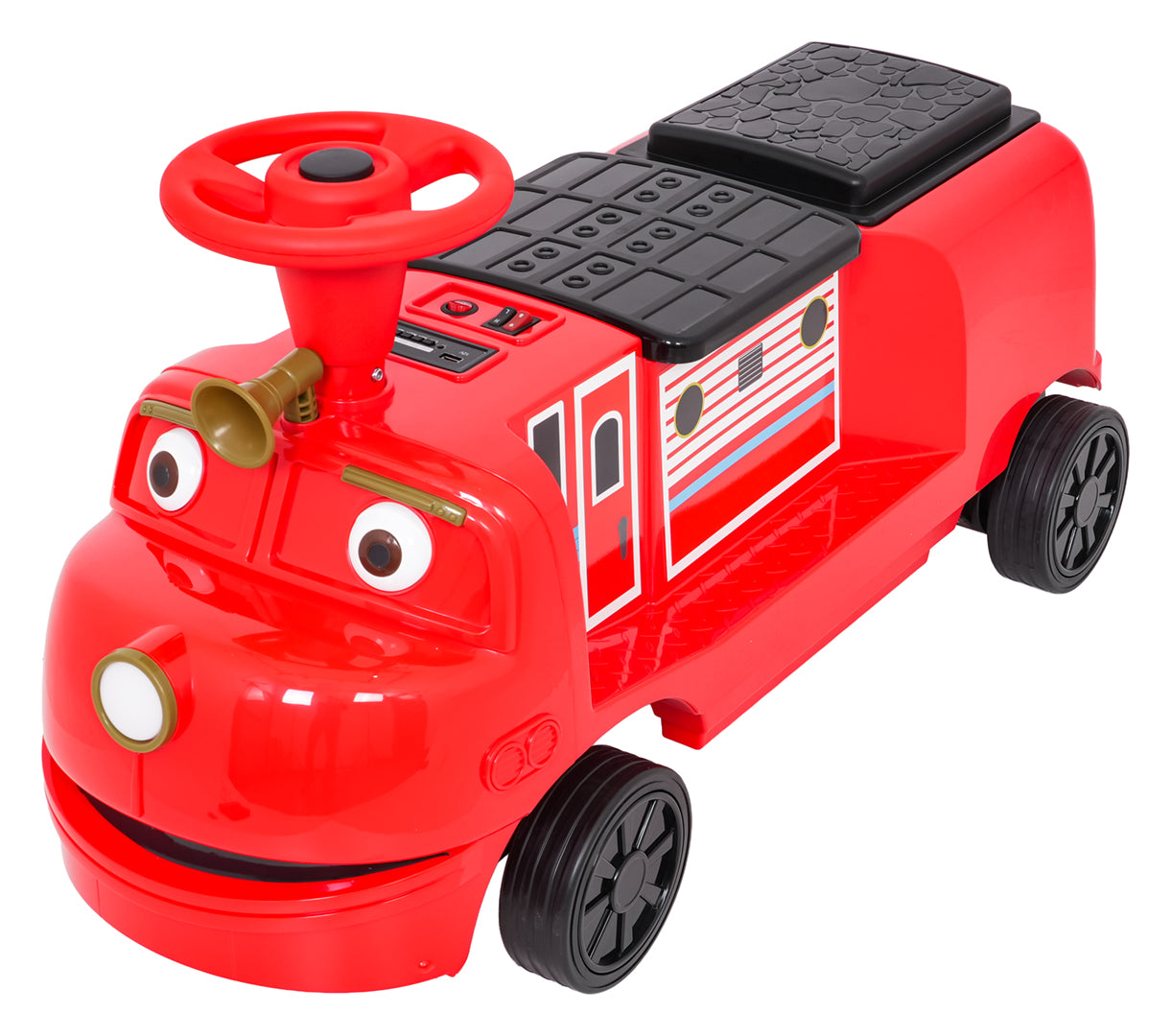 Lokomotiva na akumulator "Red Station" - dvosjed - crvena