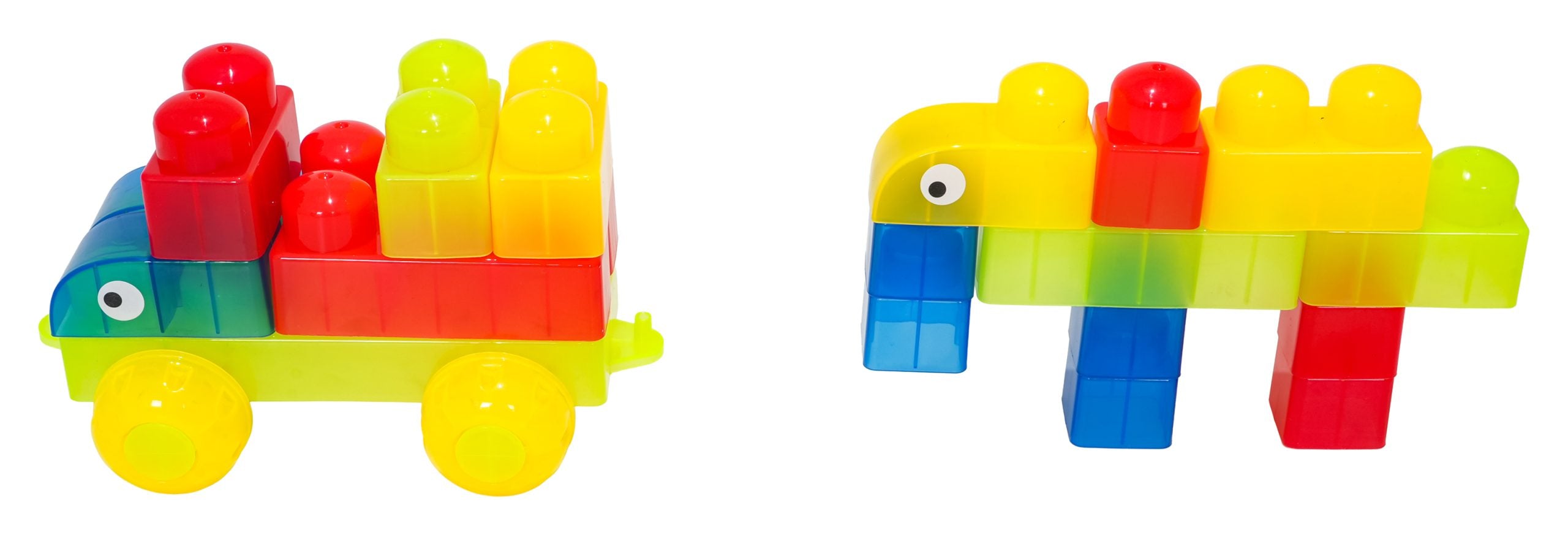 Set kockica za slaganje od GEL blokova sa 88 elemenata - šareni