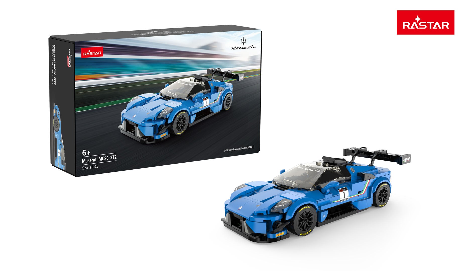 Car Blocks 1:28 Maserati MC20 GT2 Blue RASTAR