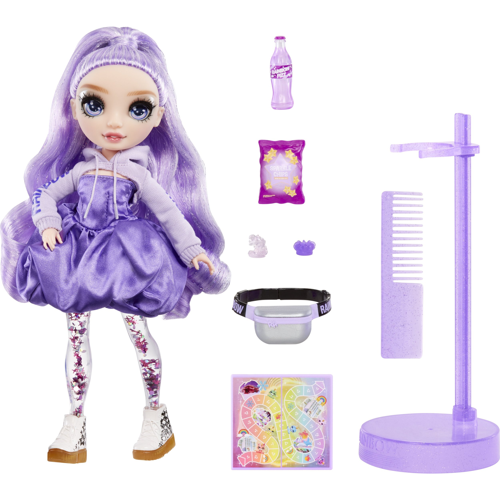 Rainbow High Sparkle & Shine Fashion Dolls- Viola (Purple)