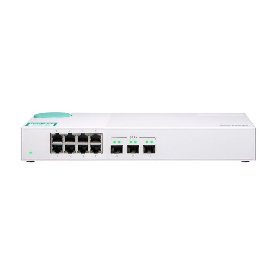 QNAP QSW-308S mrežni prekidač Neupravljano Gigabit Ethernet (10/100/1000) Bijelo