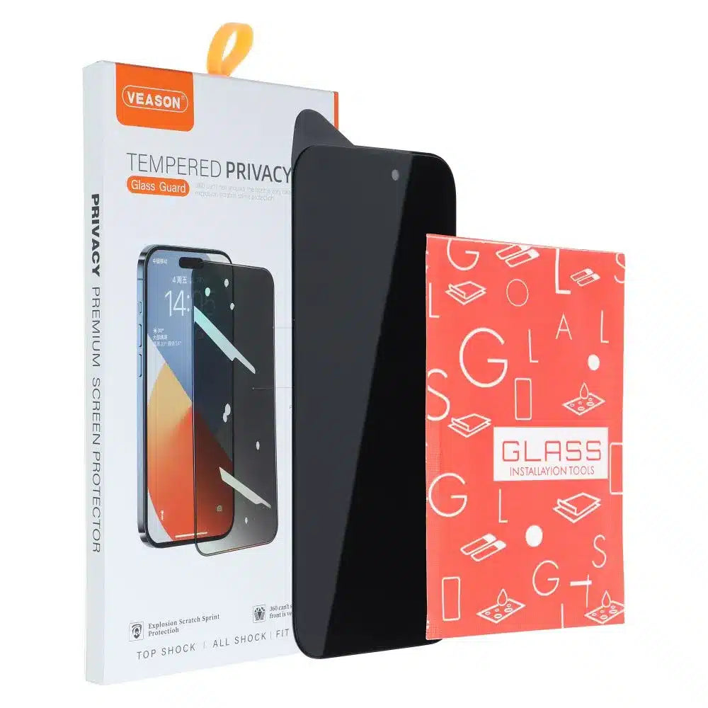 Kaljeno staklo 6D Pro Veason Privacy Glass – za iPhone 14 Pro crno
