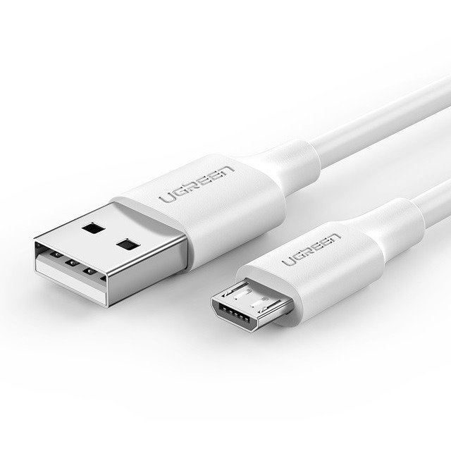 Ugreen 60143 USB kabel USB 2.0 2 m USB A Micro-USB B 480 Gbit/s Bijelo