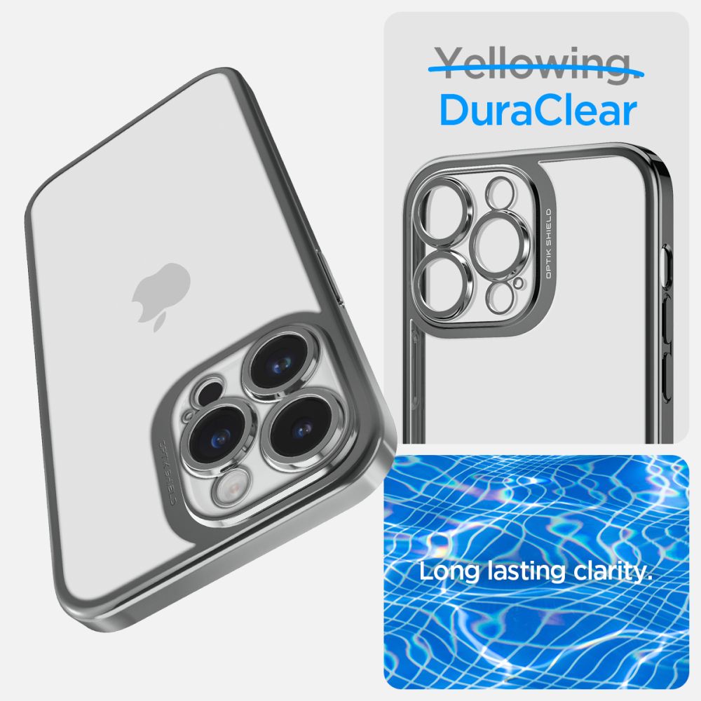 SPIGEN OPTIK CRYSTAL ZA IPHONE 14 PRO MAX CHROME GREY