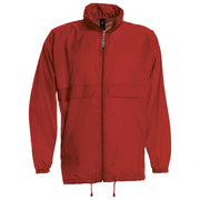VJETROVKA S KAPULJAČOM ZIP UNISEX B&C SIROCCO CRVENA S