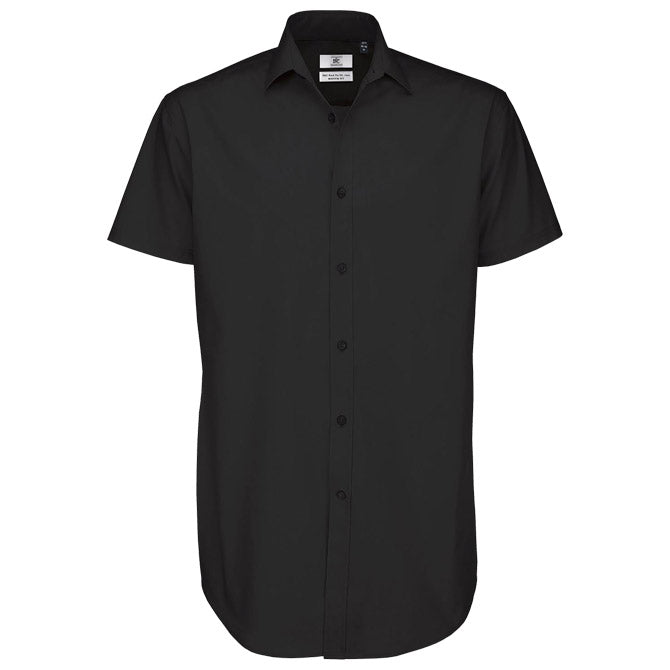 MOŠKA SRAJCA KRATKI ROKAVI B&C BLACK TIE 135G ČRNA S-EOL!!