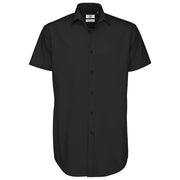 KOŠULJA MUŠKA KRATKI RUKAVI B&C BLACK TIE 135G CRNA M-EOL!!