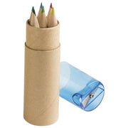 BOJE DRVENE   6BOJA KRATKE PLUS ŠILJILO PLAVE