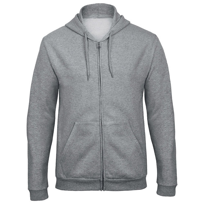MAJICA DUGI RUKAVI ZIP B&C ID.205 270G SVIJETLO SIVA S