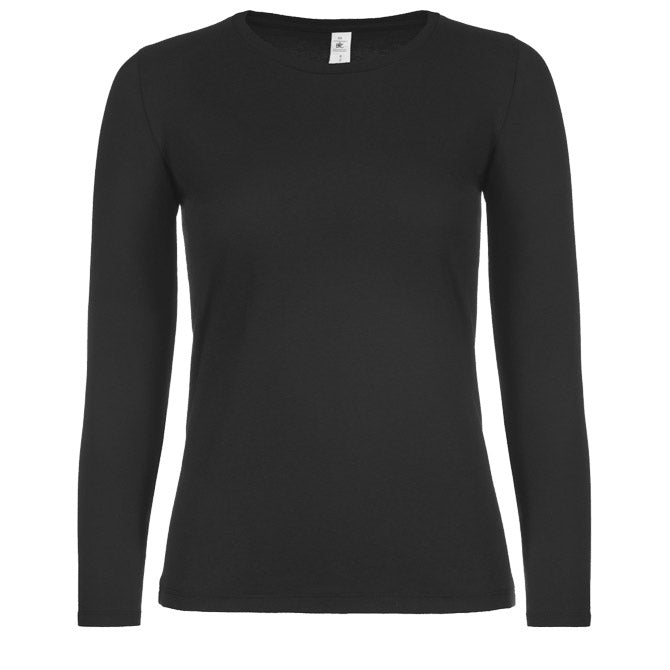 MAJICA DOLGI ROKAVI B&C #E150/WOMEN LSL ČRNA L