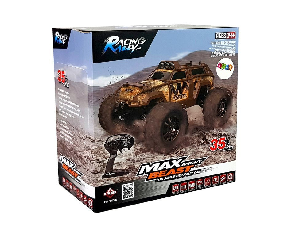 Buggy na daljinsko upravljanje 2.4G 1:18 35 km/h Speed - smeđi